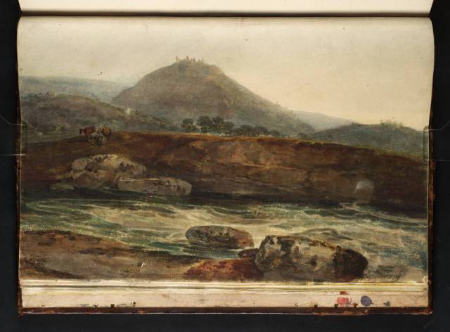 Dinas Bran, with the Dee flowing below (1798) by J M W Turner. This was the citadel of Comes Brennius who was likely the commander of the Romano-Britons along the western borders in the early fifth century. It was also the site of the Alleluia Victory in 429 AD.