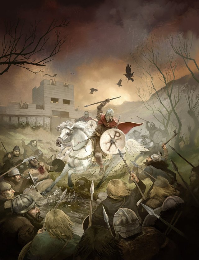 Brittonic cavalry smiting the barbarians, ca fifth century AD