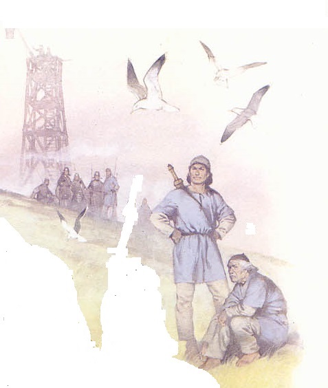 Brittonic Sailors with watchtower in background